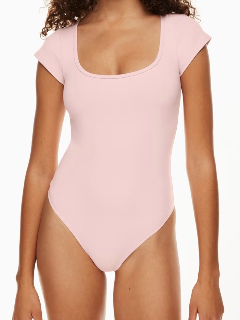 Aritzia Wilfred Black Theodora Bodysuit, Short Sleeve Square neck, Size XS - Picture 4 of 8